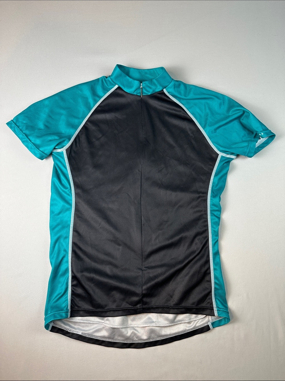 Primal Women's Cycling Biking Jersey Small Teal Black Short Sleeve Partial Zip